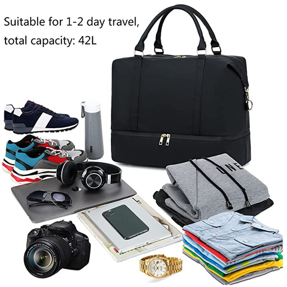 NEW! Women's Larof Luxury Weekender Travel Tote - Picture 3 of 6